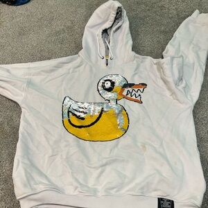 Disney Gray and Yellow Hoodie with Sequin Detail